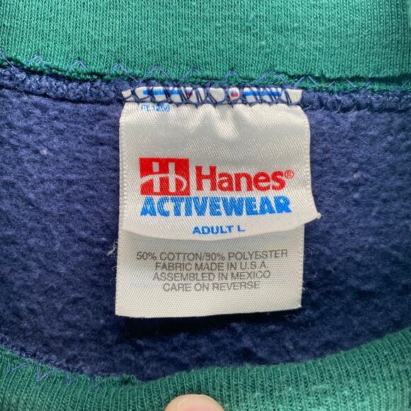 Vintage 90s Kansas Embroidered Sunflower Turtleneck Sweatshirt Grandma Nana L - Picture 7 of 7